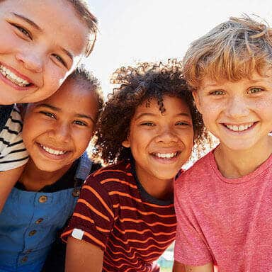 Smiling group of kids